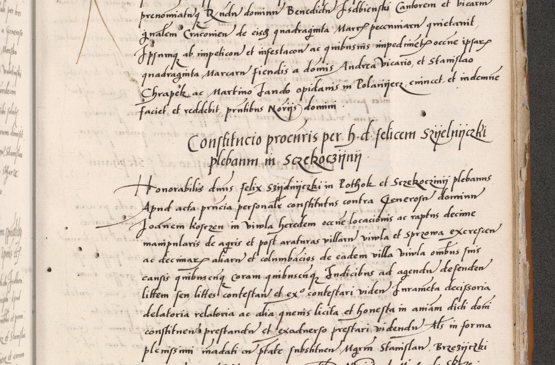 Zdjęcie nr 765 dla obiektu archiwalnego: Acta actorum coram reverendo patre domino Benedicto Isdbienski cancellario Gnesnesi, canonico et reverendissimi in Christo patris et domini domini Petri Dei gratia archiepiscopi Gnesnensis et episcopi Cracoviensis sedisque apostolice legati nati et primatis Regni Polonie, vicarioque in spiritualibus generali Cracoviensi ad annum Domini millesimum quingentisimum quadragesimum primum, cuius indictio est quatuordecima, pontificatus sanctissimi in Christo patris et domini nostri domini Pauli divina providencia pape tercii, anno ipsius septimo, feliciter continuantur. Dii cepta secundent