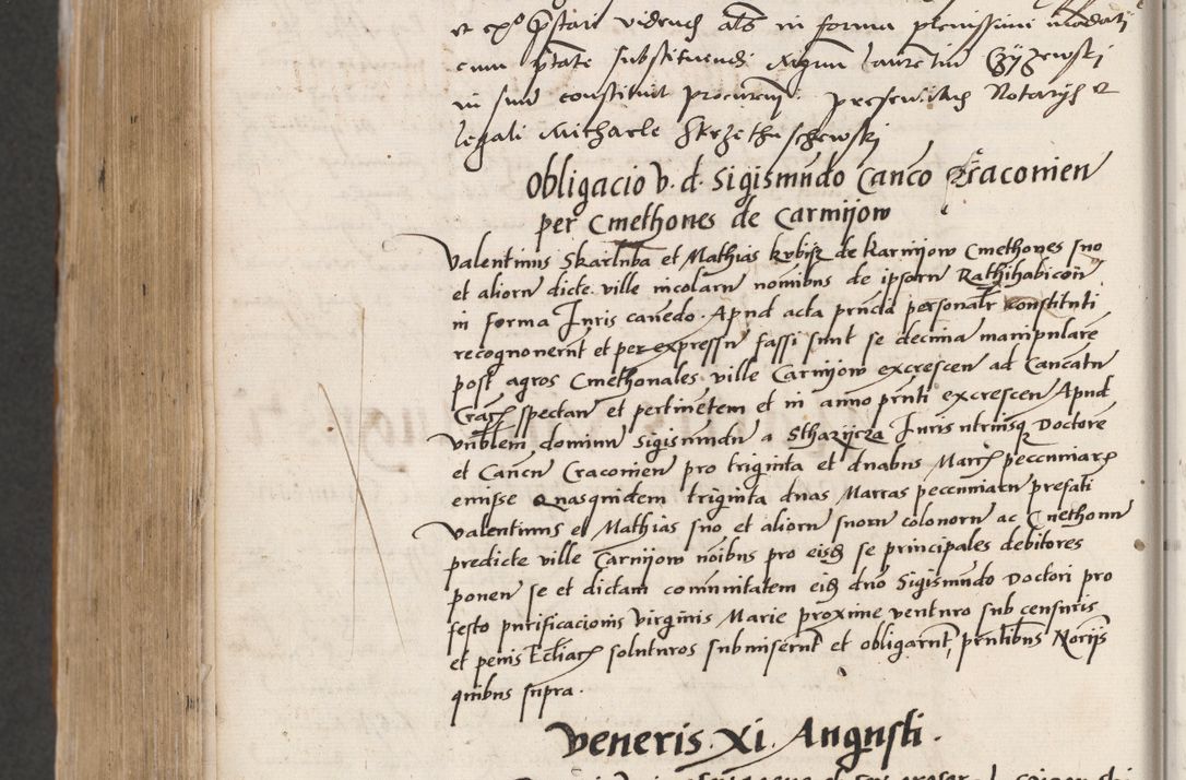 Zdjęcie nr 760 dla obiektu archiwalnego: Acta actorum coram reverendo patre domino Benedicto Isdbienski cancellario Gnesnesi, canonico et reverendissimi in Christo patris et domini domini Petri Dei gratia archiepiscopi Gnesnensis et episcopi Cracoviensis sedisque apostolice legati nati et primatis Regni Polonie, vicarioque in spiritualibus generali Cracoviensi ad annum Domini millesimum quingentisimum quadragesimum primum, cuius indictio est quatuordecima, pontificatus sanctissimi in Christo patris et domini nostri domini Pauli divina providencia pape tercii, anno ipsius septimo, feliciter continuantur. Dii cepta secundent