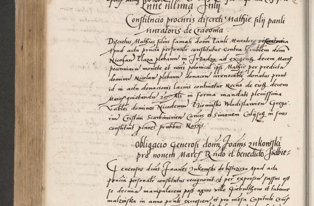 Zdjęcie nr 754 dla obiektu archiwalnego: Acta actorum coram reverendo patre domino Benedicto Isdbienski cancellario Gnesnesi, canonico et reverendissimi in Christo patris et domini domini Petri Dei gratia archiepiscopi Gnesnensis et episcopi Cracoviensis sedisque apostolice legati nati et primatis Regni Polonie, vicarioque in spiritualibus generali Cracoviensi ad annum Domini millesimum quingentisimum quadragesimum primum, cuius indictio est quatuordecima, pontificatus sanctissimi in Christo patris et domini nostri domini Pauli divina providencia pape tercii, anno ipsius septimo, feliciter continuantur. Dii cepta secundent