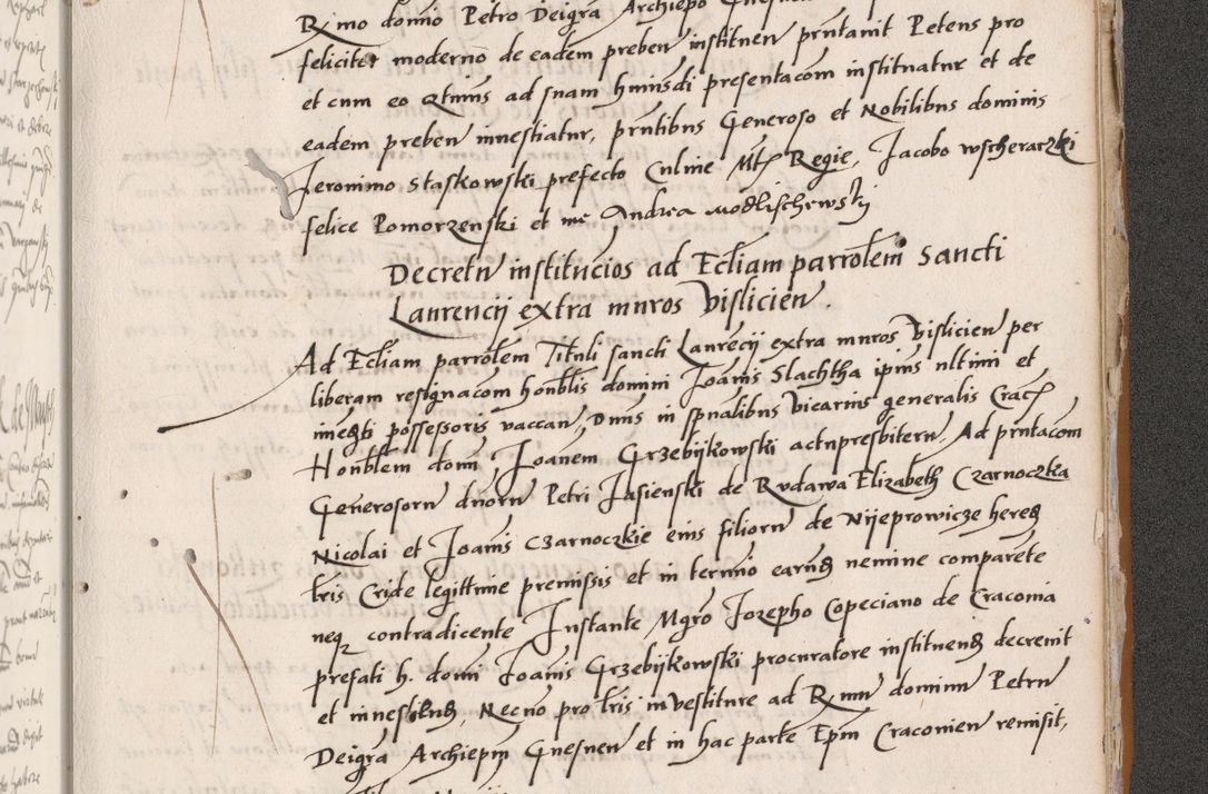 Zdjęcie nr 753 dla obiektu archiwalnego: Acta actorum coram reverendo patre domino Benedicto Isdbienski cancellario Gnesnesi, canonico et reverendissimi in Christo patris et domini domini Petri Dei gratia archiepiscopi Gnesnensis et episcopi Cracoviensis sedisque apostolice legati nati et primatis Regni Polonie, vicarioque in spiritualibus generali Cracoviensi ad annum Domini millesimum quingentisimum quadragesimum primum, cuius indictio est quatuordecima, pontificatus sanctissimi in Christo patris et domini nostri domini Pauli divina providencia pape tercii, anno ipsius septimo, feliciter continuantur. Dii cepta secundent
