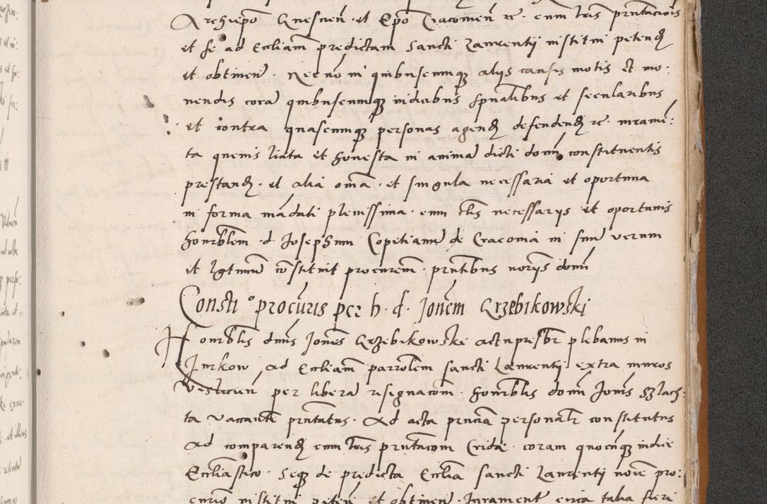 Zdjęcie nr 747 dla obiektu archiwalnego: Acta actorum coram reverendo patre domino Benedicto Isdbienski cancellario Gnesnesi, canonico et reverendissimi in Christo patris et domini domini Petri Dei gratia archiepiscopi Gnesnensis et episcopi Cracoviensis sedisque apostolice legati nati et primatis Regni Polonie, vicarioque in spiritualibus generali Cracoviensi ad annum Domini millesimum quingentisimum quadragesimum primum, cuius indictio est quatuordecima, pontificatus sanctissimi in Christo patris et domini nostri domini Pauli divina providencia pape tercii, anno ipsius septimo, feliciter continuantur. Dii cepta secundent