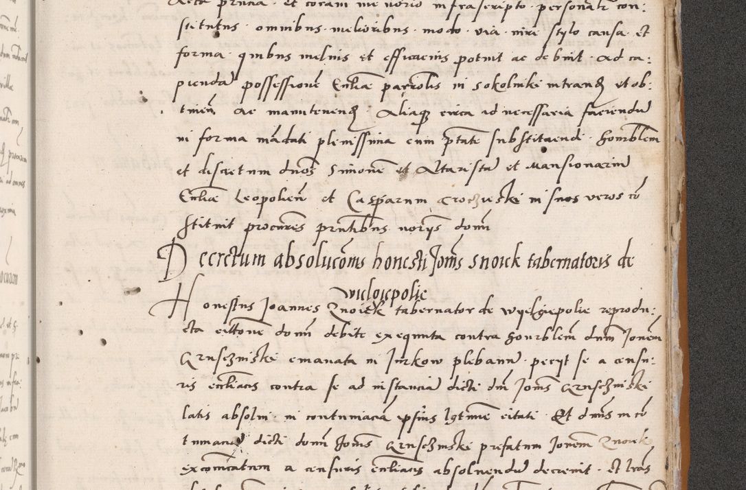 Zdjęcie nr 745 dla obiektu archiwalnego: Acta actorum coram reverendo patre domino Benedicto Isdbienski cancellario Gnesnesi, canonico et reverendissimi in Christo patris et domini domini Petri Dei gratia archiepiscopi Gnesnensis et episcopi Cracoviensis sedisque apostolice legati nati et primatis Regni Polonie, vicarioque in spiritualibus generali Cracoviensi ad annum Domini millesimum quingentisimum quadragesimum primum, cuius indictio est quatuordecima, pontificatus sanctissimi in Christo patris et domini nostri domini Pauli divina providencia pape tercii, anno ipsius septimo, feliciter continuantur. Dii cepta secundent