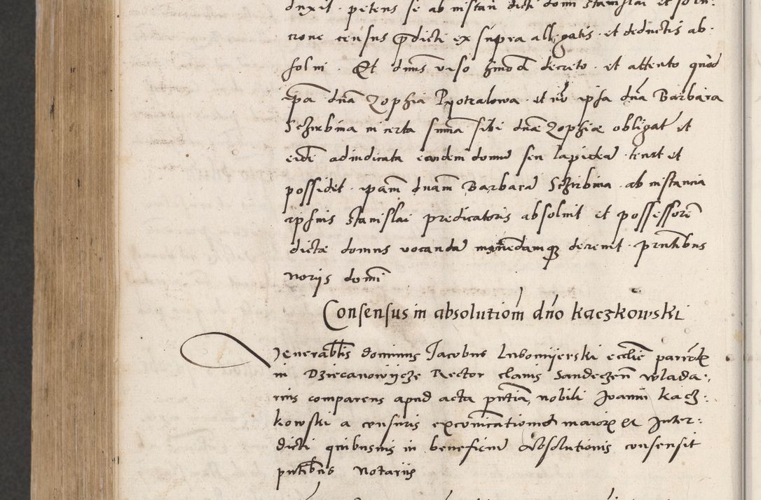 Zdjęcie nr 742 dla obiektu archiwalnego: Acta actorum coram reverendo patre domino Benedicto Isdbienski cancellario Gnesnesi, canonico et reverendissimi in Christo patris et domini domini Petri Dei gratia archiepiscopi Gnesnensis et episcopi Cracoviensis sedisque apostolice legati nati et primatis Regni Polonie, vicarioque in spiritualibus generali Cracoviensi ad annum Domini millesimum quingentisimum quadragesimum primum, cuius indictio est quatuordecima, pontificatus sanctissimi in Christo patris et domini nostri domini Pauli divina providencia pape tercii, anno ipsius septimo, feliciter continuantur. Dii cepta secundent