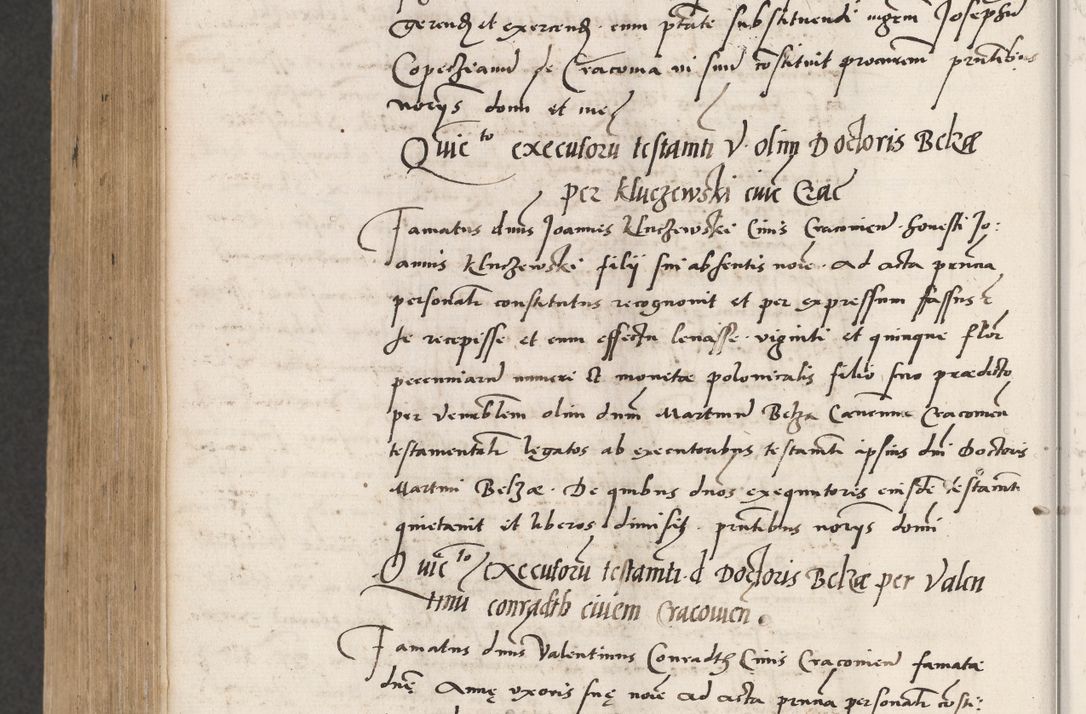 Zdjęcie nr 736 dla obiektu archiwalnego: Acta actorum coram reverendo patre domino Benedicto Isdbienski cancellario Gnesnesi, canonico et reverendissimi in Christo patris et domini domini Petri Dei gratia archiepiscopi Gnesnensis et episcopi Cracoviensis sedisque apostolice legati nati et primatis Regni Polonie, vicarioque in spiritualibus generali Cracoviensi ad annum Domini millesimum quingentisimum quadragesimum primum, cuius indictio est quatuordecima, pontificatus sanctissimi in Christo patris et domini nostri domini Pauli divina providencia pape tercii, anno ipsius septimo, feliciter continuantur. Dii cepta secundent