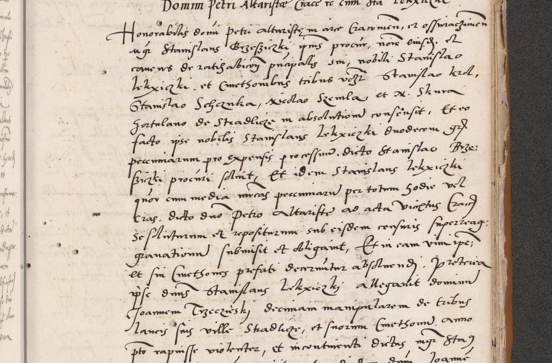 Zdjęcie nr 735 dla obiektu archiwalnego: Acta actorum coram reverendo patre domino Benedicto Isdbienski cancellario Gnesnesi, canonico et reverendissimi in Christo patris et domini domini Petri Dei gratia archiepiscopi Gnesnensis et episcopi Cracoviensis sedisque apostolice legati nati et primatis Regni Polonie, vicarioque in spiritualibus generali Cracoviensi ad annum Domini millesimum quingentisimum quadragesimum primum, cuius indictio est quatuordecima, pontificatus sanctissimi in Christo patris et domini nostri domini Pauli divina providencia pape tercii, anno ipsius septimo, feliciter continuantur. Dii cepta secundent