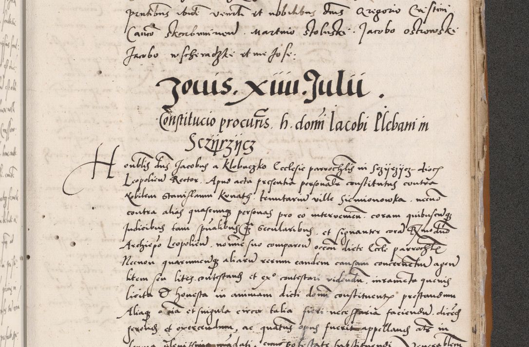 Zdjęcie nr 733 dla obiektu archiwalnego: Acta actorum coram reverendo patre domino Benedicto Isdbienski cancellario Gnesnesi, canonico et reverendissimi in Christo patris et domini domini Petri Dei gratia archiepiscopi Gnesnensis et episcopi Cracoviensis sedisque apostolice legati nati et primatis Regni Polonie, vicarioque in spiritualibus generali Cracoviensi ad annum Domini millesimum quingentisimum quadragesimum primum, cuius indictio est quatuordecima, pontificatus sanctissimi in Christo patris et domini nostri domini Pauli divina providencia pape tercii, anno ipsius septimo, feliciter continuantur. Dii cepta secundent