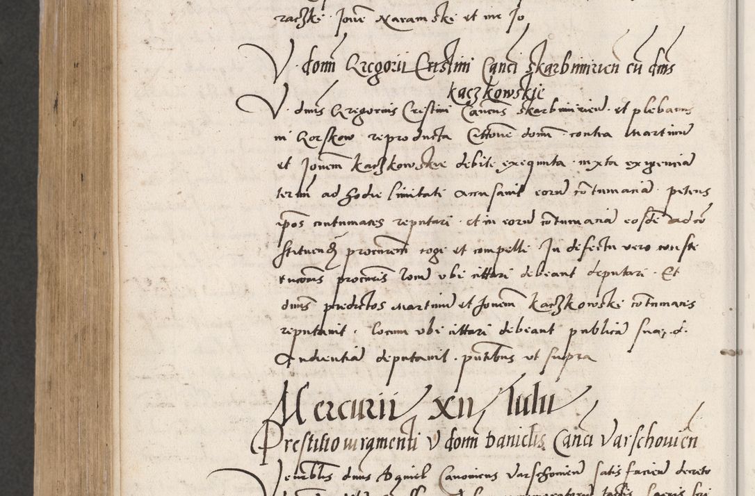 Zdjęcie nr 728 dla obiektu archiwalnego: Acta actorum coram reverendo patre domino Benedicto Isdbienski cancellario Gnesnesi, canonico et reverendissimi in Christo patris et domini domini Petri Dei gratia archiepiscopi Gnesnensis et episcopi Cracoviensis sedisque apostolice legati nati et primatis Regni Polonie, vicarioque in spiritualibus generali Cracoviensi ad annum Domini millesimum quingentisimum quadragesimum primum, cuius indictio est quatuordecima, pontificatus sanctissimi in Christo patris et domini nostri domini Pauli divina providencia pape tercii, anno ipsius septimo, feliciter continuantur. Dii cepta secundent