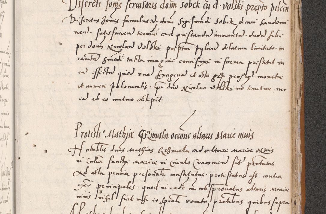 Zdjęcie nr 701 dla obiektu archiwalnego: Acta actorum coram reverendo patre domino Benedicto Isdbienski cancellario Gnesnesi, canonico et reverendissimi in Christo patris et domini domini Petri Dei gratia archiepiscopi Gnesnensis et episcopi Cracoviensis sedisque apostolice legati nati et primatis Regni Polonie, vicarioque in spiritualibus generali Cracoviensi ad annum Domini millesimum quingentisimum quadragesimum primum, cuius indictio est quatuordecima, pontificatus sanctissimi in Christo patris et domini nostri domini Pauli divina providencia pape tercii, anno ipsius septimo, feliciter continuantur. Dii cepta secundent