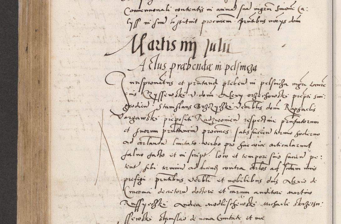 Zdjęcie nr 694 dla obiektu archiwalnego: Acta actorum coram reverendo patre domino Benedicto Isdbienski cancellario Gnesnesi, canonico et reverendissimi in Christo patris et domini domini Petri Dei gratia archiepiscopi Gnesnensis et episcopi Cracoviensis sedisque apostolice legati nati et primatis Regni Polonie, vicarioque in spiritualibus generali Cracoviensi ad annum Domini millesimum quingentisimum quadragesimum primum, cuius indictio est quatuordecima, pontificatus sanctissimi in Christo patris et domini nostri domini Pauli divina providencia pape tercii, anno ipsius septimo, feliciter continuantur. Dii cepta secundent