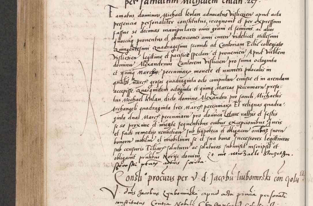Zdjęcie nr 692 dla obiektu archiwalnego: Acta actorum coram reverendo patre domino Benedicto Isdbienski cancellario Gnesnesi, canonico et reverendissimi in Christo patris et domini domini Petri Dei gratia archiepiscopi Gnesnensis et episcopi Cracoviensis sedisque apostolice legati nati et primatis Regni Polonie, vicarioque in spiritualibus generali Cracoviensi ad annum Domini millesimum quingentisimum quadragesimum primum, cuius indictio est quatuordecima, pontificatus sanctissimi in Christo patris et domini nostri domini Pauli divina providencia pape tercii, anno ipsius septimo, feliciter continuantur. Dii cepta secundent