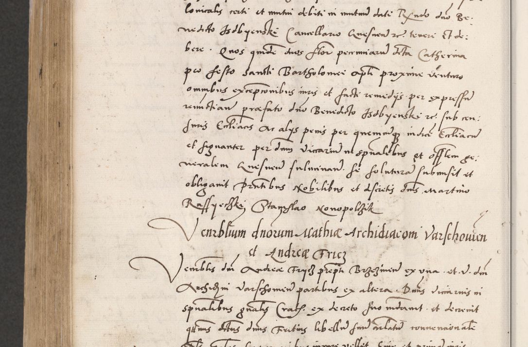 Zdjęcie nr 682 dla obiektu archiwalnego: Acta actorum coram reverendo patre domino Benedicto Isdbienski cancellario Gnesnesi, canonico et reverendissimi in Christo patris et domini domini Petri Dei gratia archiepiscopi Gnesnensis et episcopi Cracoviensis sedisque apostolice legati nati et primatis Regni Polonie, vicarioque in spiritualibus generali Cracoviensi ad annum Domini millesimum quingentisimum quadragesimum primum, cuius indictio est quatuordecima, pontificatus sanctissimi in Christo patris et domini nostri domini Pauli divina providencia pape tercii, anno ipsius septimo, feliciter continuantur. Dii cepta secundent