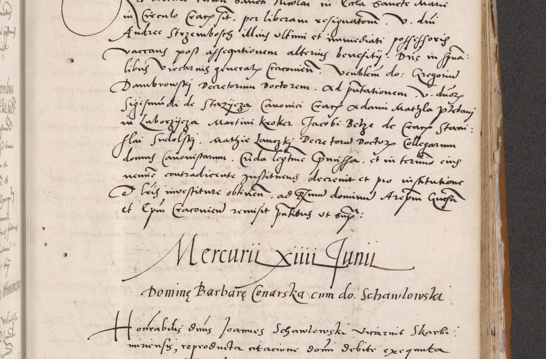 Zdjęcie nr 635 dla obiektu archiwalnego: Acta actorum coram reverendo patre domino Benedicto Isdbienski cancellario Gnesnesi, canonico et reverendissimi in Christo patris et domini domini Petri Dei gratia archiepiscopi Gnesnensis et episcopi Cracoviensis sedisque apostolice legati nati et primatis Regni Polonie, vicarioque in spiritualibus generali Cracoviensi ad annum Domini millesimum quingentisimum quadragesimum primum, cuius indictio est quatuordecima, pontificatus sanctissimi in Christo patris et domini nostri domini Pauli divina providencia pape tercii, anno ipsius septimo, feliciter continuantur. Dii cepta secundent