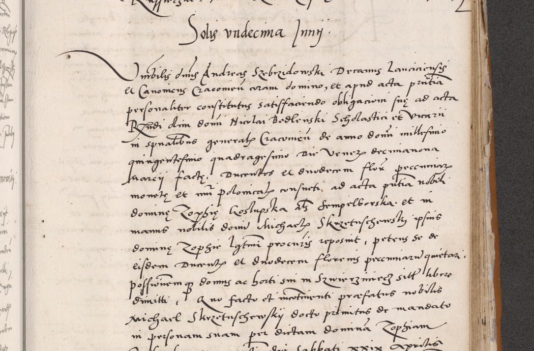 Zdjęcie nr 627 dla obiektu archiwalnego: Acta actorum coram reverendo patre domino Benedicto Isdbienski cancellario Gnesnesi, canonico et reverendissimi in Christo patris et domini domini Petri Dei gratia archiepiscopi Gnesnensis et episcopi Cracoviensis sedisque apostolice legati nati et primatis Regni Polonie, vicarioque in spiritualibus generali Cracoviensi ad annum Domini millesimum quingentisimum quadragesimum primum, cuius indictio est quatuordecima, pontificatus sanctissimi in Christo patris et domini nostri domini Pauli divina providencia pape tercii, anno ipsius septimo, feliciter continuantur. Dii cepta secundent