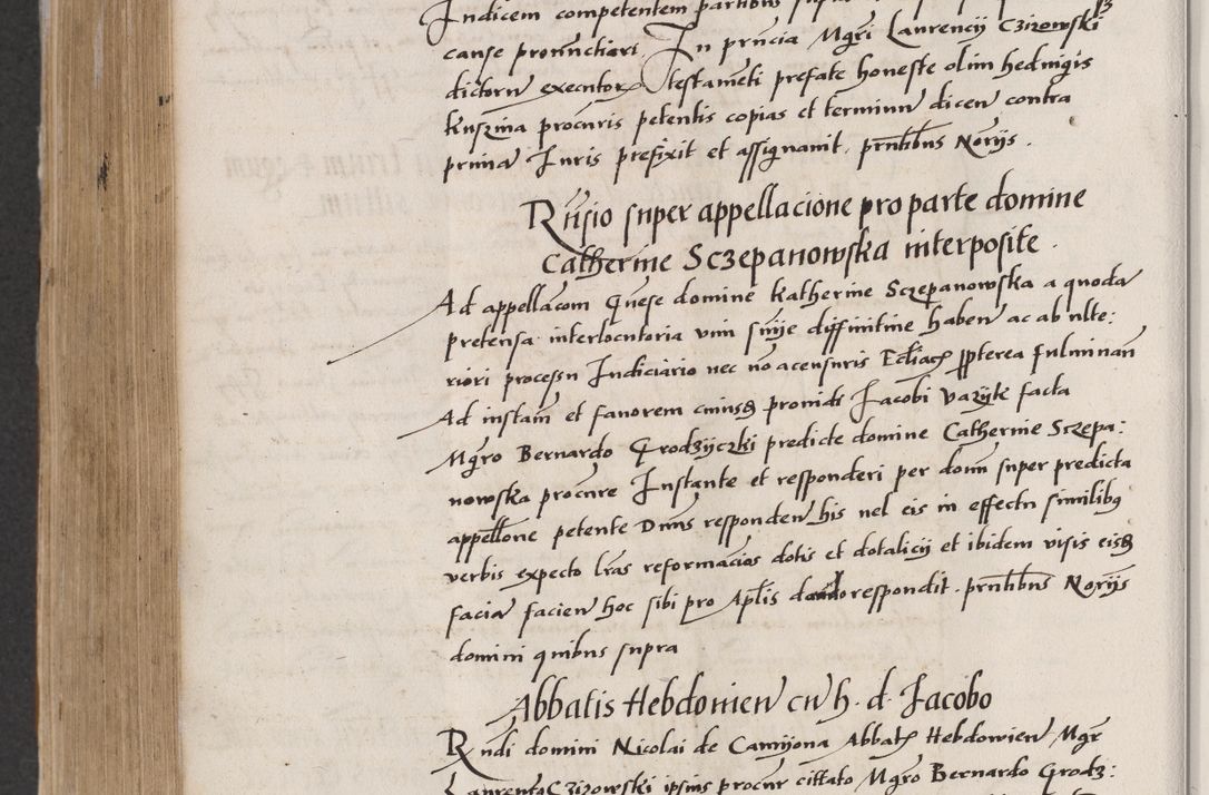 Zdjęcie nr 622 dla obiektu archiwalnego: Acta actorum coram reverendo patre domino Benedicto Isdbienski cancellario Gnesnesi, canonico et reverendissimi in Christo patris et domini domini Petri Dei gratia archiepiscopi Gnesnensis et episcopi Cracoviensis sedisque apostolice legati nati et primatis Regni Polonie, vicarioque in spiritualibus generali Cracoviensi ad annum Domini millesimum quingentisimum quadragesimum primum, cuius indictio est quatuordecima, pontificatus sanctissimi in Christo patris et domini nostri domini Pauli divina providencia pape tercii, anno ipsius septimo, feliciter continuantur. Dii cepta secundent