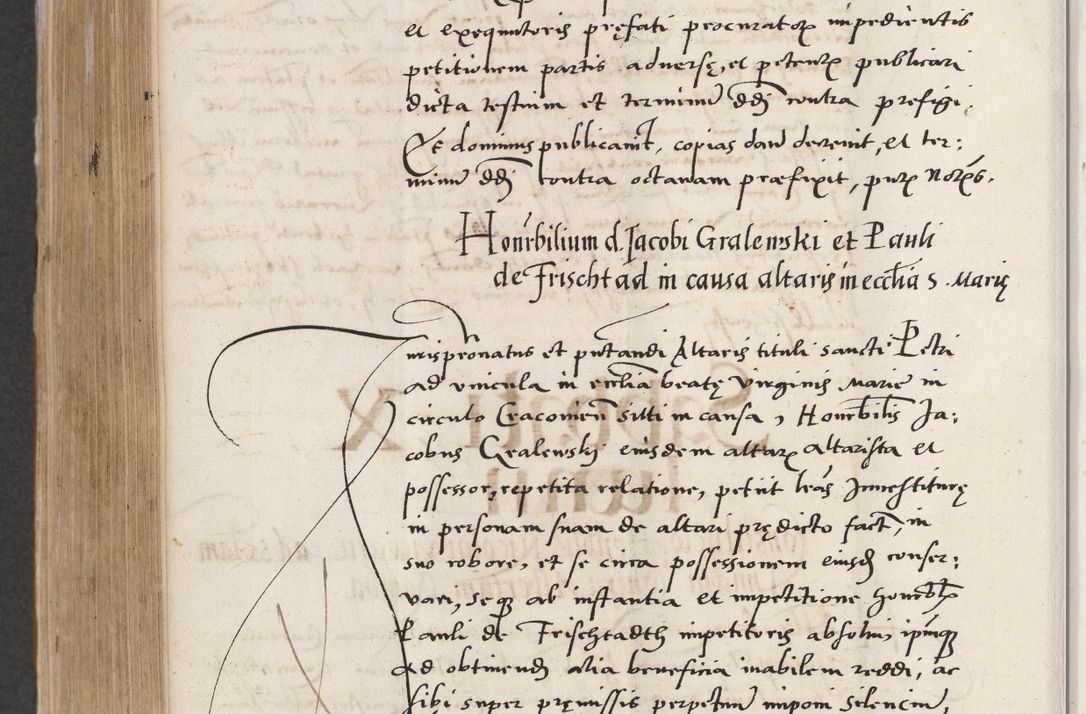 Zdjęcie nr 618 dla obiektu archiwalnego: Acta actorum coram reverendo patre domino Benedicto Isdbienski cancellario Gnesnesi, canonico et reverendissimi in Christo patris et domini domini Petri Dei gratia archiepiscopi Gnesnensis et episcopi Cracoviensis sedisque apostolice legati nati et primatis Regni Polonie, vicarioque in spiritualibus generali Cracoviensi ad annum Domini millesimum quingentisimum quadragesimum primum, cuius indictio est quatuordecima, pontificatus sanctissimi in Christo patris et domini nostri domini Pauli divina providencia pape tercii, anno ipsius septimo, feliciter continuantur. Dii cepta secundent