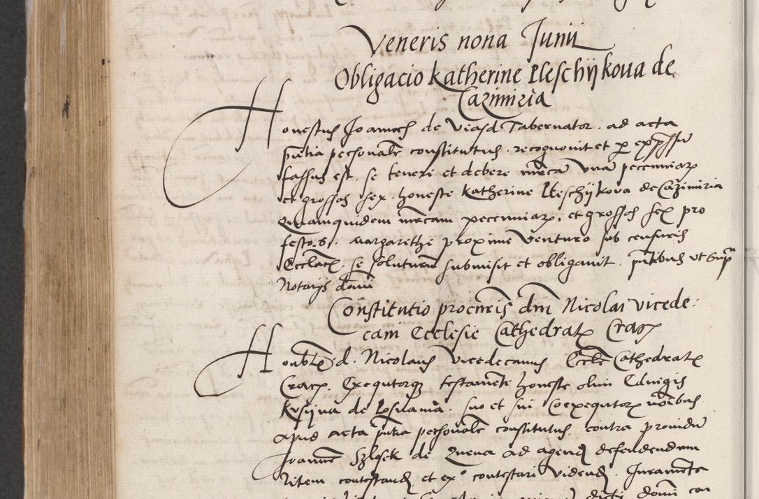 Zdjęcie nr 616 dla obiektu archiwalnego: Acta actorum coram reverendo patre domino Benedicto Isdbienski cancellario Gnesnesi, canonico et reverendissimi in Christo patris et domini domini Petri Dei gratia archiepiscopi Gnesnensis et episcopi Cracoviensis sedisque apostolice legati nati et primatis Regni Polonie, vicarioque in spiritualibus generali Cracoviensi ad annum Domini millesimum quingentisimum quadragesimum primum, cuius indictio est quatuordecima, pontificatus sanctissimi in Christo patris et domini nostri domini Pauli divina providencia pape tercii, anno ipsius septimo, feliciter continuantur. Dii cepta secundent