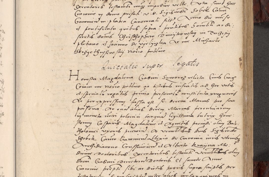 Zdjęcie nr 199 dla obiektu archiwalnego: Acta actorum causar[um sen]tenciarum tam diffinitivarum quam interlocutoriarum et obligacionum coram reverendo domino Benedicto Isdbienski cancellario Gnesnensi, cantore et vicario in spiritualibus generali Craccoviensi ad annum Domini millesimum quingentesimum quadragesimum quartum, cuius indicio est secunda, pontificatus sanctiss[imi] in Christo patris et [domi]ni nostri domini Pauli divina providencia pape tercii feliciter moderni, anno coronancionis eiusdem decimo, continuantur