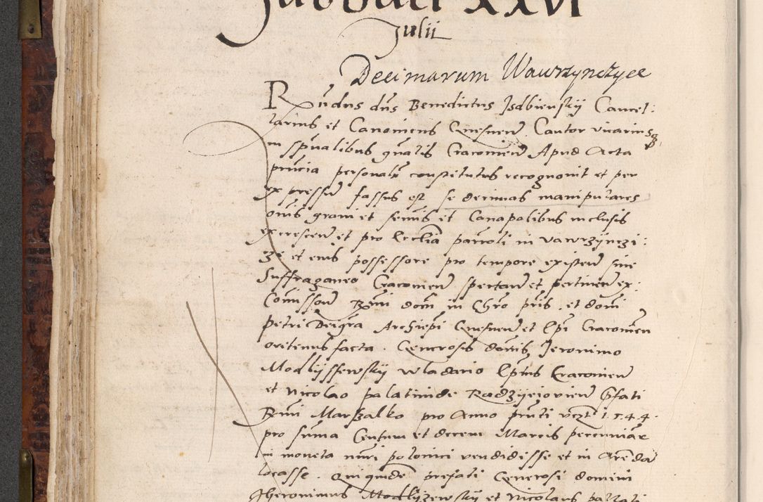 Zdjęcie nr 200 dla obiektu archiwalnego: Acta actorum causar[um sen]tenciarum tam diffinitivarum quam interlocutoriarum et obligacionum coram reverendo domino Benedicto Isdbienski cancellario Gnesnensi, cantore et vicario in spiritualibus generali Craccoviensi ad annum Domini millesimum quingentesimum quadragesimum quartum, cuius indicio est secunda, pontificatus sanctiss[imi] in Christo patris et [domi]ni nostri domini Pauli divina providencia pape tercii feliciter moderni, anno coronancionis eiusdem decimo, continuantur