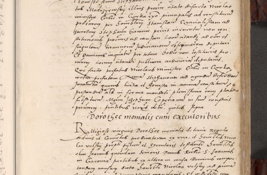 Zdjęcie nr 195 dla obiektu archiwalnego: Acta actorum causar[um sen]tenciarum tam diffinitivarum quam interlocutoriarum et obligacionum coram reverendo domino Benedicto Isdbienski cancellario Gnesnensi, cantore et vicario in spiritualibus generali Craccoviensi ad annum Domini millesimum quingentesimum quadragesimum quartum, cuius indicio est secunda, pontificatus sanctiss[imi] in Christo patris et [domi]ni nostri domini Pauli divina providencia pape tercii feliciter moderni, anno coronancionis eiusdem decimo, continuantur