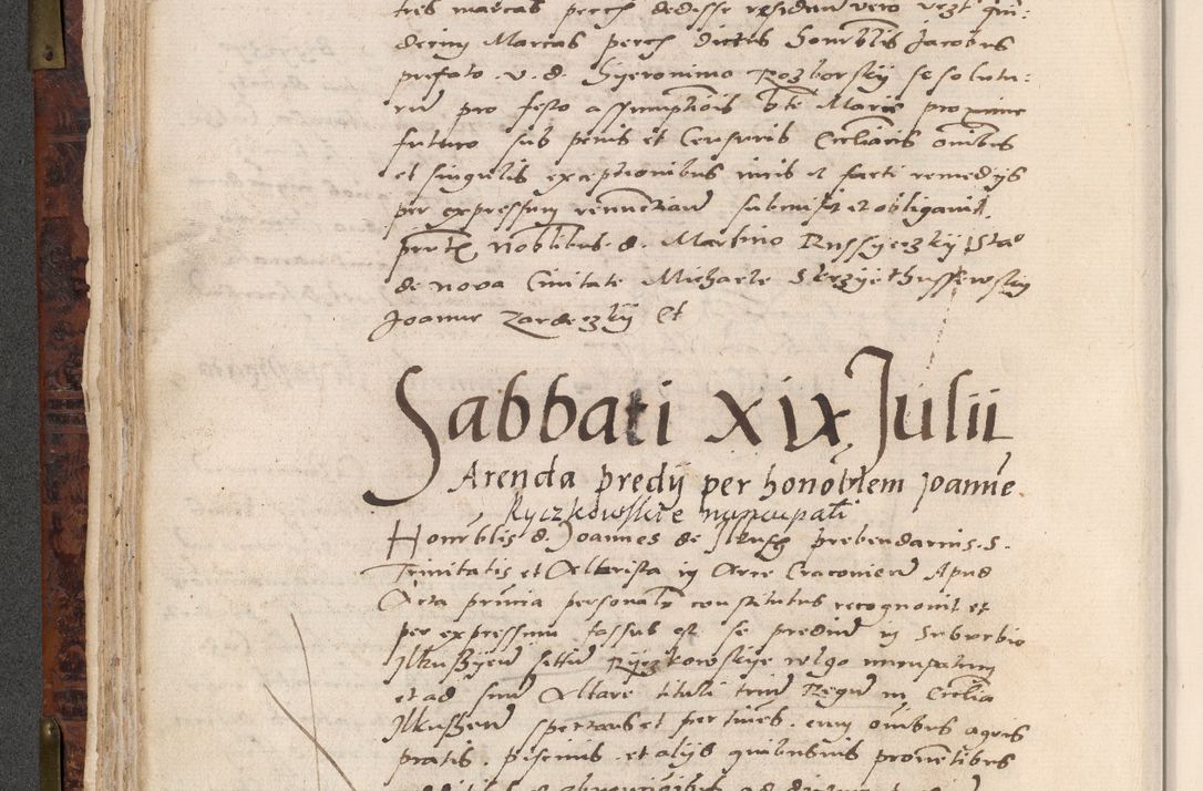 Zdjęcie nr 182 dla obiektu archiwalnego: Acta actorum causar[um sen]tenciarum tam diffinitivarum quam interlocutoriarum et obligacionum coram reverendo domino Benedicto Isdbienski cancellario Gnesnensi, cantore et vicario in spiritualibus generali Craccoviensi ad annum Domini millesimum quingentesimum quadragesimum quartum, cuius indicio est secunda, pontificatus sanctiss[imi] in Christo patris et [domi]ni nostri domini Pauli divina providencia pape tercii feliciter moderni, anno coronancionis eiusdem decimo, continuantur