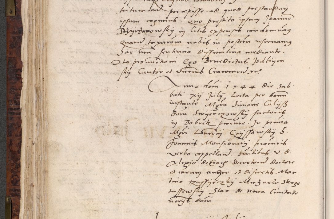 Zdjęcie nr 174 dla obiektu archiwalnego: Acta actorum causar[um sen]tenciarum tam diffinitivarum quam interlocutoriarum et obligacionum coram reverendo domino Benedicto Isdbienski cancellario Gnesnensi, cantore et vicario in spiritualibus generali Craccoviensi ad annum Domini millesimum quingentesimum quadragesimum quartum, cuius indicio est secunda, pontificatus sanctiss[imi] in Christo patris et [domi]ni nostri domini Pauli divina providencia pape tercii feliciter moderni, anno coronancionis eiusdem decimo, continuantur