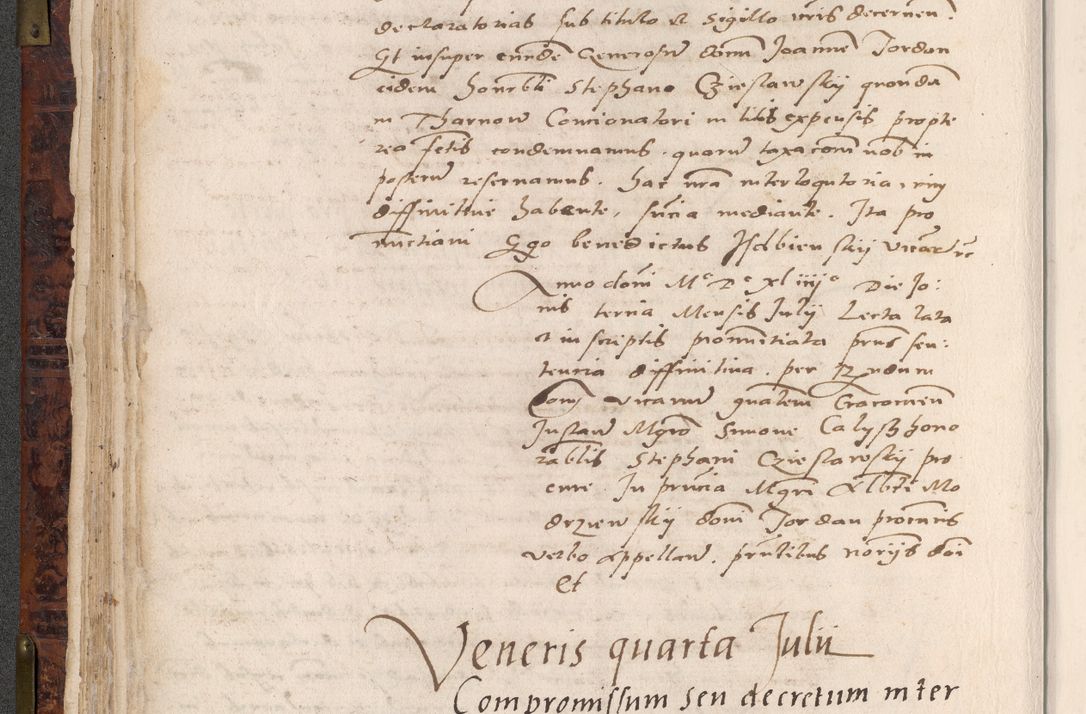 Zdjęcie nr 124 dla obiektu archiwalnego: Acta actorum causar[um sen]tenciarum tam diffinitivarum quam interlocutoriarum et obligacionum coram reverendo domino Benedicto Isdbienski cancellario Gnesnensi, cantore et vicario in spiritualibus generali Craccoviensi ad annum Domini millesimum quingentesimum quadragesimum quartum, cuius indicio est secunda, pontificatus sanctiss[imi] in Christo patris et [domi]ni nostri domini Pauli divina providencia pape tercii feliciter moderni, anno coronancionis eiusdem decimo, continuantur