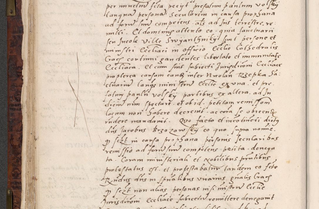 Zdjęcie nr 102 dla obiektu archiwalnego: Acta actorum causar[um sen]tenciarum tam diffinitivarum quam interlocutoriarum et obligacionum coram reverendo domino Benedicto Isdbienski cancellario Gnesnensi, cantore et vicario in spiritualibus generali Craccoviensi ad annum Domini millesimum quingentesimum quadragesimum quartum, cuius indicio est secunda, pontificatus sanctiss[imi] in Christo patris et [domi]ni nostri domini Pauli divina providencia pape tercii feliciter moderni, anno coronancionis eiusdem decimo, continuantur