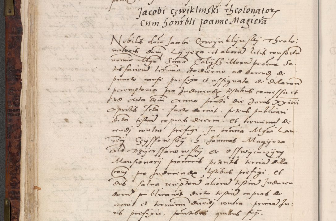 Zdjęcie nr 86 dla obiektu archiwalnego: Acta actorum causar[um sen]tenciarum tam diffinitivarum quam interlocutoriarum et obligacionum coram reverendo domino Benedicto Isdbienski cancellario Gnesnensi, cantore et vicario in spiritualibus generali Craccoviensi ad annum Domini millesimum quingentesimum quadragesimum quartum, cuius indicio est secunda, pontificatus sanctiss[imi] in Christo patris et [domi]ni nostri domini Pauli divina providencia pape tercii feliciter moderni, anno coronancionis eiusdem decimo, continuantur
