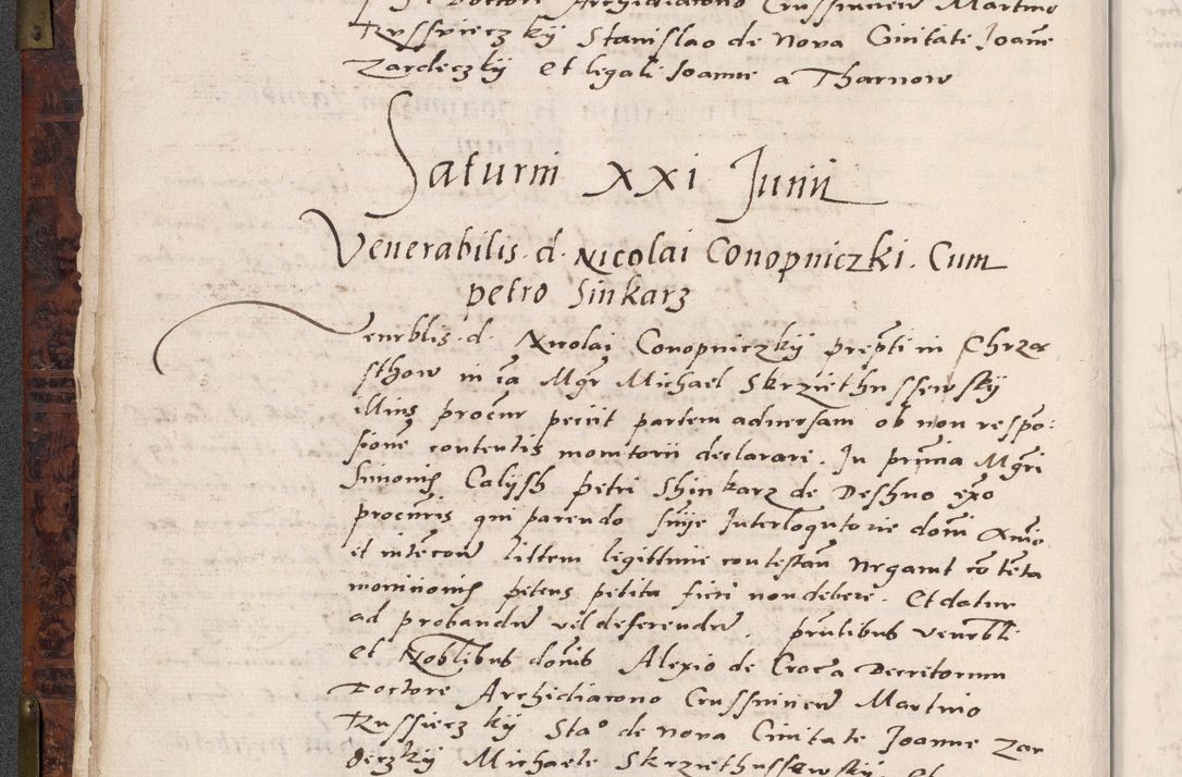 Zdjęcie nr 50 dla obiektu archiwalnego: Acta actorum causar[um sen]tenciarum tam diffinitivarum quam interlocutoriarum et obligacionum coram reverendo domino Benedicto Isdbienski cancellario Gnesnensi, cantore et vicario in spiritualibus generali Craccoviensi ad annum Domini millesimum quingentesimum quadragesimum quartum, cuius indicio est secunda, pontificatus sanctiss[imi] in Christo patris et [domi]ni nostri domini Pauli divina providencia pape tercii feliciter moderni, anno coronancionis eiusdem decimo, continuantur