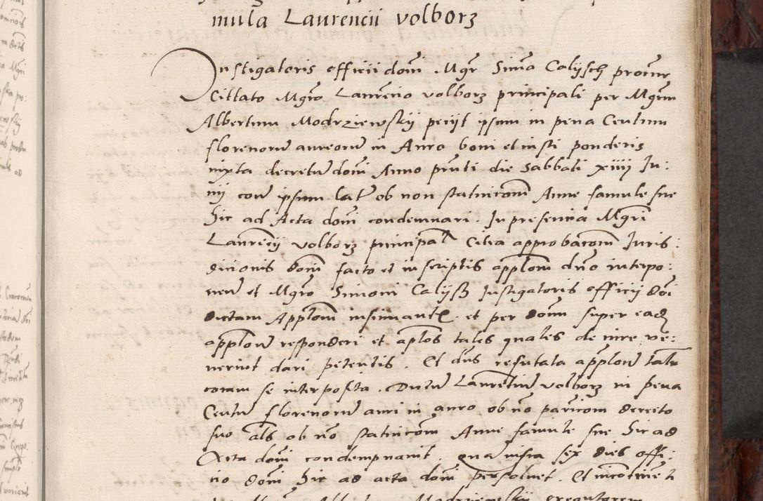 Zdjęcie nr 45 dla obiektu archiwalnego: Acta actorum causar[um sen]tenciarum tam diffinitivarum quam interlocutoriarum et obligacionum coram reverendo domino Benedicto Isdbienski cancellario Gnesnensi, cantore et vicario in spiritualibus generali Craccoviensi ad annum Domini millesimum quingentesimum quadragesimum quartum, cuius indicio est secunda, pontificatus sanctiss[imi] in Christo patris et [domi]ni nostri domini Pauli divina providencia pape tercii feliciter moderni, anno coronancionis eiusdem decimo, continuantur