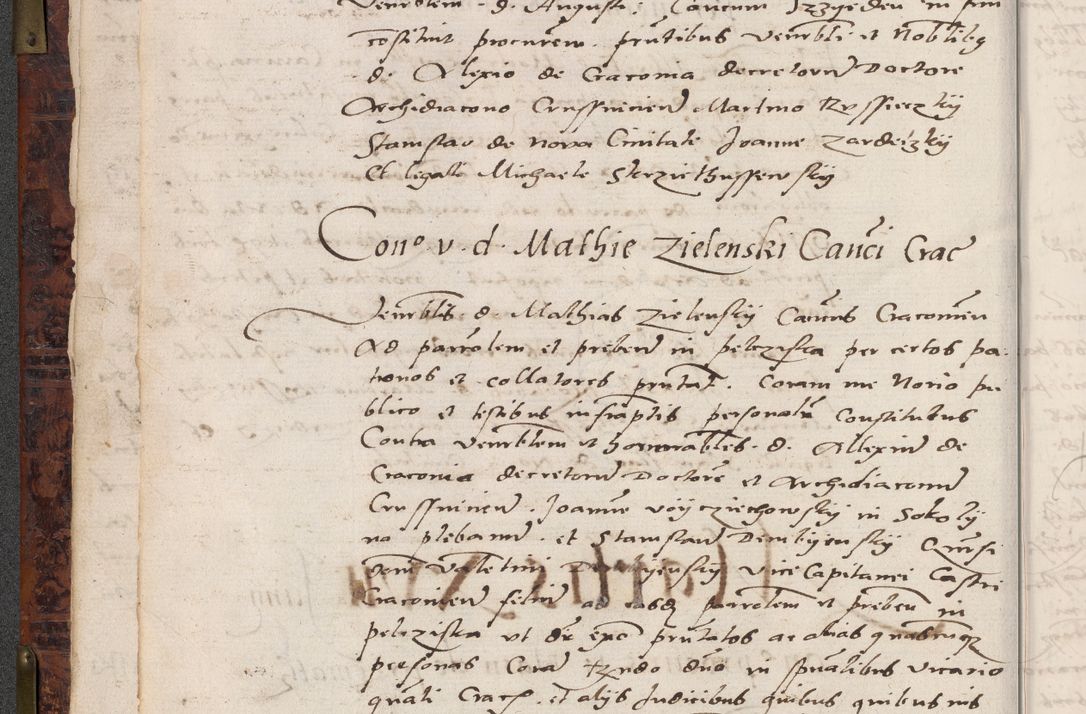Zdjęcie nr 42 dla obiektu archiwalnego: Acta actorum causar[um sen]tenciarum tam diffinitivarum quam interlocutoriarum et obligacionum coram reverendo domino Benedicto Isdbienski cancellario Gnesnensi, cantore et vicario in spiritualibus generali Craccoviensi ad annum Domini millesimum quingentesimum quadragesimum quartum, cuius indicio est secunda, pontificatus sanctiss[imi] in Christo patris et [domi]ni nostri domini Pauli divina providencia pape tercii feliciter moderni, anno coronancionis eiusdem decimo, continuantur