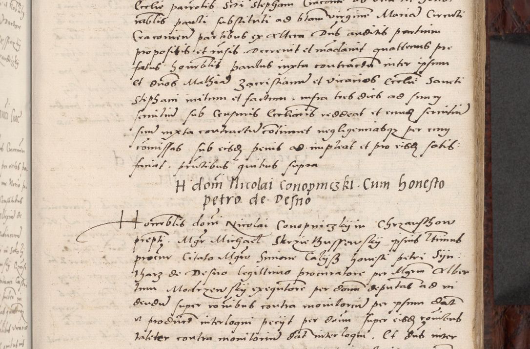 Zdjęcie nr 43 dla obiektu archiwalnego: Acta actorum causar[um sen]tenciarum tam diffinitivarum quam interlocutoriarum et obligacionum coram reverendo domino Benedicto Isdbienski cancellario Gnesnensi, cantore et vicario in spiritualibus generali Craccoviensi ad annum Domini millesimum quingentesimum quadragesimum quartum, cuius indicio est secunda, pontificatus sanctiss[imi] in Christo patris et [domi]ni nostri domini Pauli divina providencia pape tercii feliciter moderni, anno coronancionis eiusdem decimo, continuantur
