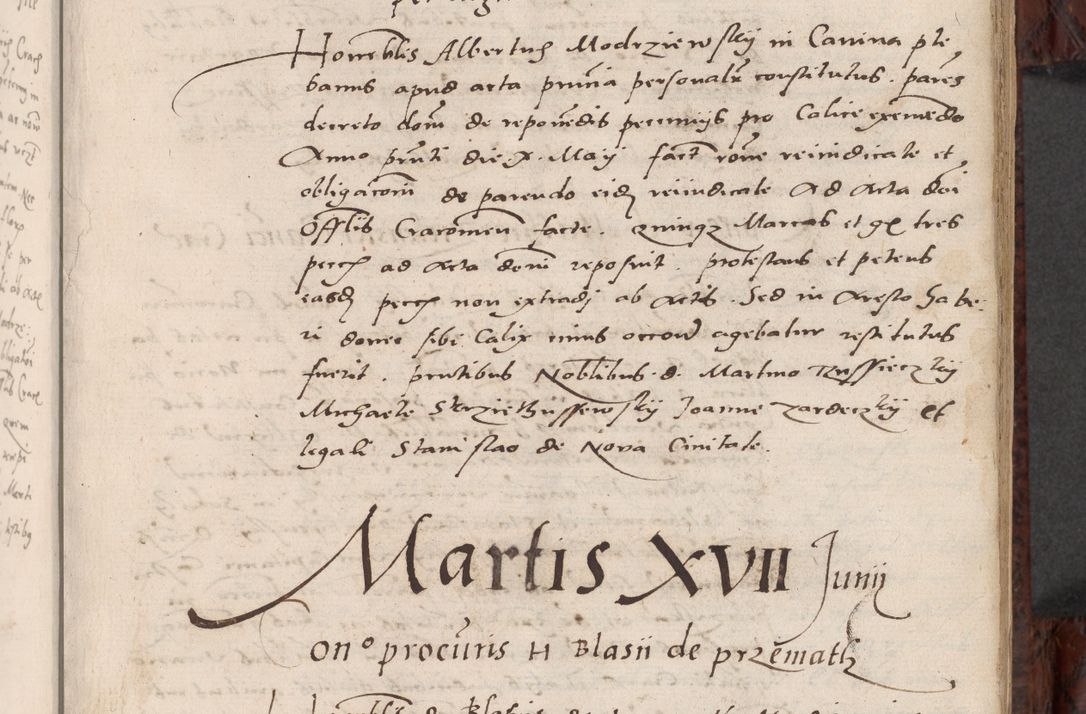 Zdjęcie nr 41 dla obiektu archiwalnego: Acta actorum causar[um sen]tenciarum tam diffinitivarum quam interlocutoriarum et obligacionum coram reverendo domino Benedicto Isdbienski cancellario Gnesnensi, cantore et vicario in spiritualibus generali Craccoviensi ad annum Domini millesimum quingentesimum quadragesimum quartum, cuius indicio est secunda, pontificatus sanctiss[imi] in Christo patris et [domi]ni nostri domini Pauli divina providencia pape tercii feliciter moderni, anno coronancionis eiusdem decimo, continuantur