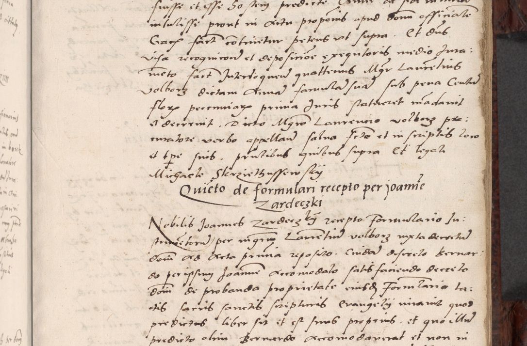 Zdjęcie nr 37 dla obiektu archiwalnego: Acta actorum causar[um sen]tenciarum tam diffinitivarum quam interlocutoriarum et obligacionum coram reverendo domino Benedicto Isdbienski cancellario Gnesnensi, cantore et vicario in spiritualibus generali Craccoviensi ad annum Domini millesimum quingentesimum quadragesimum quartum, cuius indicio est secunda, pontificatus sanctiss[imi] in Christo patris et [domi]ni nostri domini Pauli divina providencia pape tercii feliciter moderni, anno coronancionis eiusdem decimo, continuantur