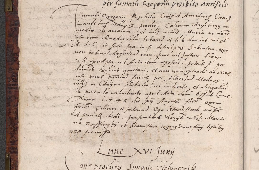 Zdjęcie nr 40 dla obiektu archiwalnego: Acta actorum causar[um sen]tenciarum tam diffinitivarum quam interlocutoriarum et obligacionum coram reverendo domino Benedicto Isdbienski cancellario Gnesnensi, cantore et vicario in spiritualibus generali Craccoviensi ad annum Domini millesimum quingentesimum quadragesimum quartum, cuius indicio est secunda, pontificatus sanctiss[imi] in Christo patris et [domi]ni nostri domini Pauli divina providencia pape tercii feliciter moderni, anno coronancionis eiusdem decimo, continuantur
