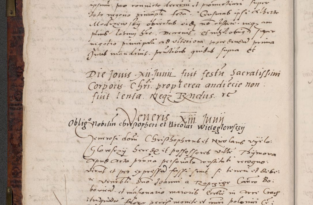 Zdjęcie nr 32 dla obiektu archiwalnego: Acta actorum causar[um sen]tenciarum tam diffinitivarum quam interlocutoriarum et obligacionum coram reverendo domino Benedicto Isdbienski cancellario Gnesnensi, cantore et vicario in spiritualibus generali Craccoviensi ad annum Domini millesimum quingentesimum quadragesimum quartum, cuius indicio est secunda, pontificatus sanctiss[imi] in Christo patris et [domi]ni nostri domini Pauli divina providencia pape tercii feliciter moderni, anno coronancionis eiusdem decimo, continuantur