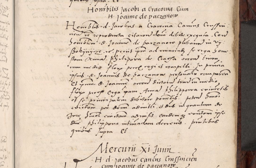 Zdjęcie nr 29 dla obiektu archiwalnego: Acta actorum causar[um sen]tenciarum tam diffinitivarum quam interlocutoriarum et obligacionum coram reverendo domino Benedicto Isdbienski cancellario Gnesnensi, cantore et vicario in spiritualibus generali Craccoviensi ad annum Domini millesimum quingentesimum quadragesimum quartum, cuius indicio est secunda, pontificatus sanctiss[imi] in Christo patris et [domi]ni nostri domini Pauli divina providencia pape tercii feliciter moderni, anno coronancionis eiusdem decimo, continuantur