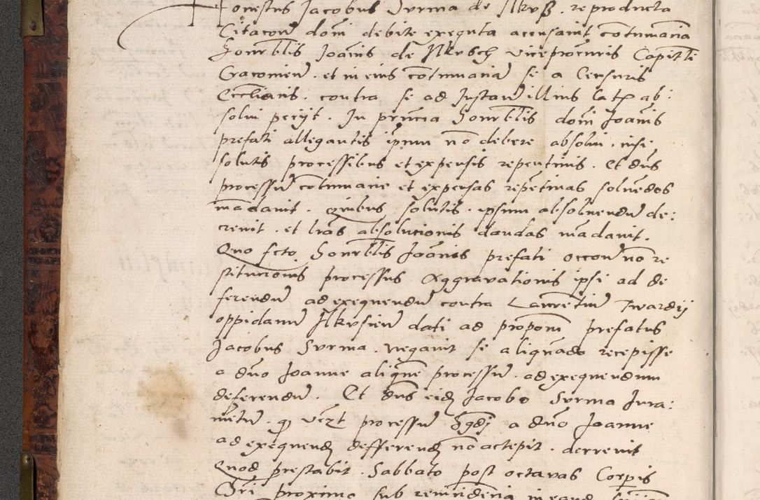 Zdjęcie nr 18 dla obiektu archiwalnego: Acta actorum causar[um sen]tenciarum tam diffinitivarum quam interlocutoriarum et obligacionum coram reverendo domino Benedicto Isdbienski cancellario Gnesnensi, cantore et vicario in spiritualibus generali Craccoviensi ad annum Domini millesimum quingentesimum quadragesimum quartum, cuius indicio est secunda, pontificatus sanctiss[imi] in Christo patris et [domi]ni nostri domini Pauli divina providencia pape tercii feliciter moderni, anno coronancionis eiusdem decimo, continuantur