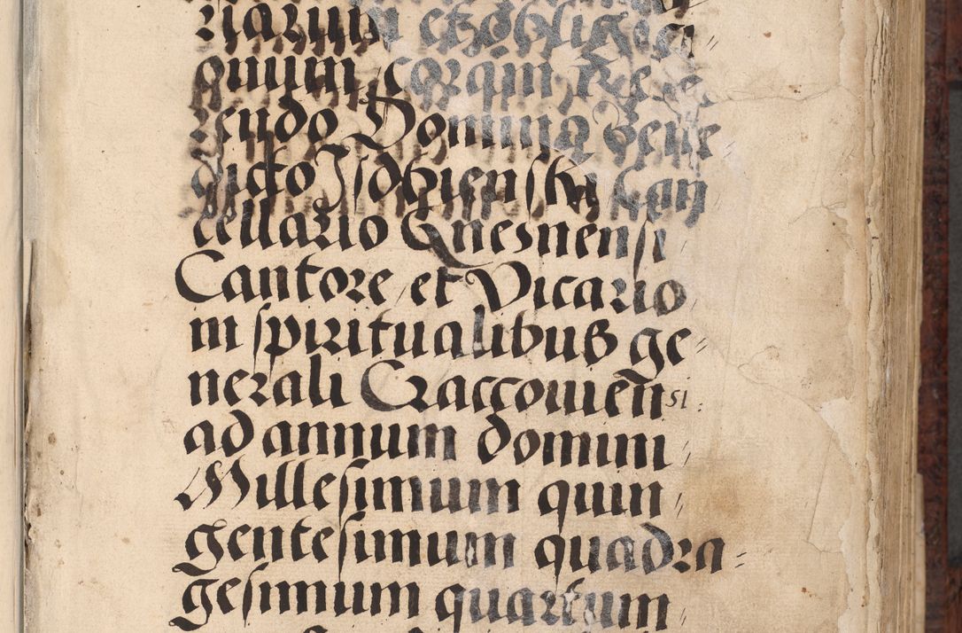 Zdjęcie nr 13 dla obiektu archiwalnego: Acta actorum causar[um sen]tenciarum tam diffinitivarum quam interlocutoriarum et obligacionum coram reverendo domino Benedicto Isdbienski cancellario Gnesnensi, cantore et vicario in spiritualibus generali Craccoviensi ad annum Domini millesimum quingentesimum quadragesimum quartum, cuius indicio est secunda, pontificatus sanctiss[imi] in Christo patris et [domi]ni nostri domini Pauli divina providencia pape tercii feliciter moderni, anno coronancionis eiusdem decimo, continuantur