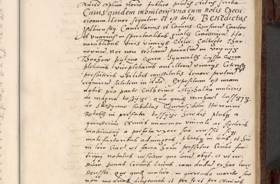 Zdjęcie nr 411 dla obiektu archiwalnego: Acta actorum causar[um sen]tenciarum tam diffinitivarum quam interlocutoriarum et obligacionum coram reverendo domino Benedicto Isdbienski cancellario Gnesnensi, cantore et vicario in spiritualibus generali Craccoviensi ad annum Domini millesimum quingentesimum quadragesimum quartum, cuius indicio est secunda, pontificatus sanctiss[imi] in Christo patris et [domi]ni nostri domini Pauli divina providencia pape tercii feliciter moderni, anno coronancionis eiusdem decimo, continuantur