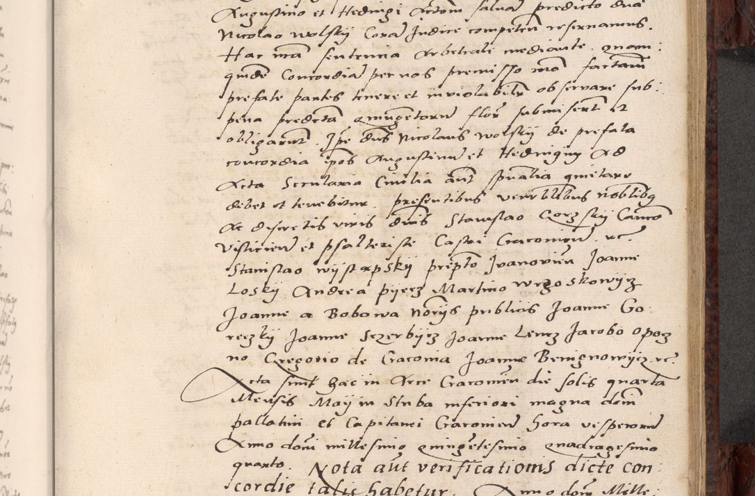 Zdjęcie nr 389 dla obiektu archiwalnego: Acta actorum causar[um sen]tenciarum tam diffinitivarum quam interlocutoriarum et obligacionum coram reverendo domino Benedicto Isdbienski cancellario Gnesnensi, cantore et vicario in spiritualibus generali Craccoviensi ad annum Domini millesimum quingentesimum quadragesimum quartum, cuius indicio est secunda, pontificatus sanctiss[imi] in Christo patris et [domi]ni nostri domini Pauli divina providencia pape tercii feliciter moderni, anno coronancionis eiusdem decimo, continuantur
