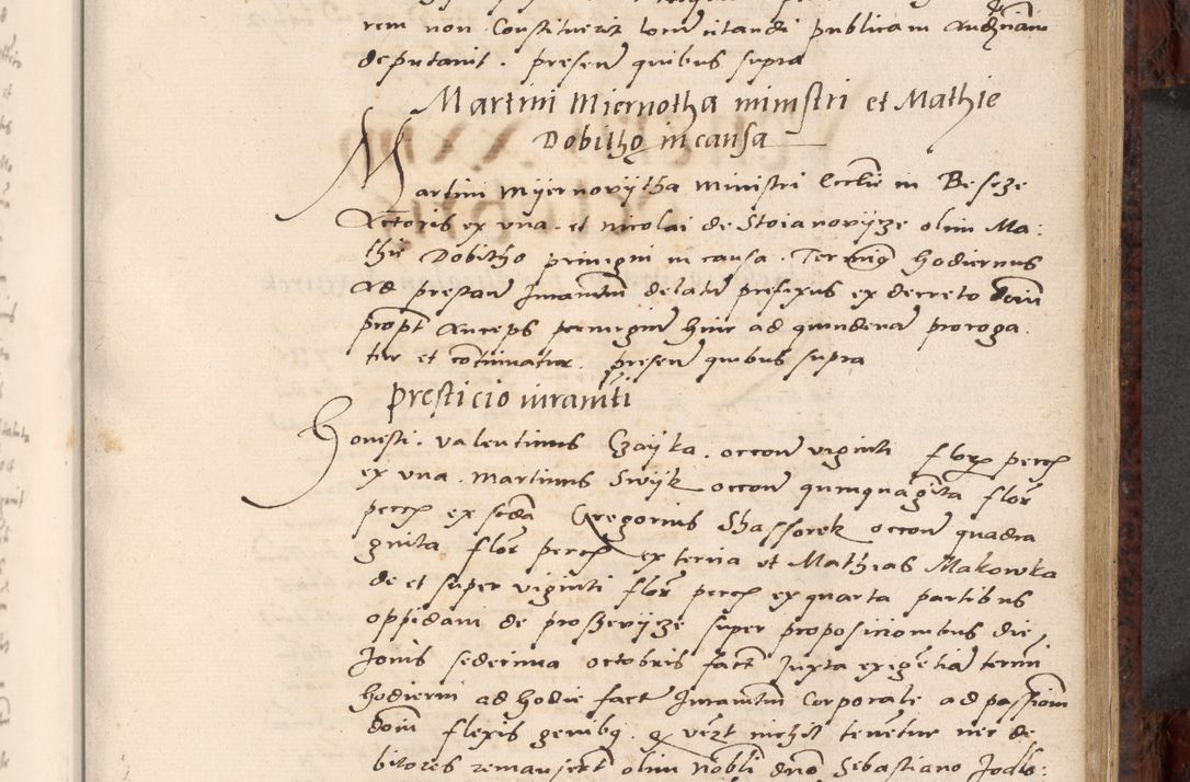 Zdjęcie nr 373 dla obiektu archiwalnego: Acta actorum causar[um sen]tenciarum tam diffinitivarum quam interlocutoriarum et obligacionum coram reverendo domino Benedicto Isdbienski cancellario Gnesnensi, cantore et vicario in spiritualibus generali Craccoviensi ad annum Domini millesimum quingentesimum quadragesimum quartum, cuius indicio est secunda, pontificatus sanctiss[imi] in Christo patris et [domi]ni nostri domini Pauli divina providencia pape tercii feliciter moderni, anno coronancionis eiusdem decimo, continuantur