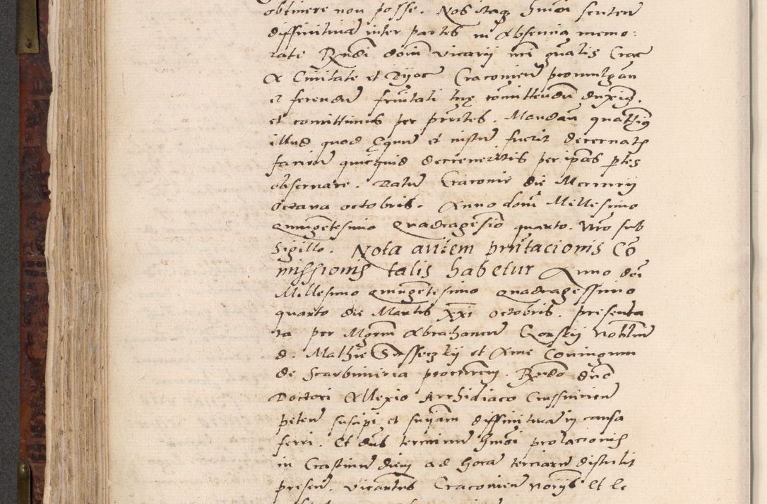 Zdjęcie nr 370 dla obiektu archiwalnego: Acta actorum causar[um sen]tenciarum tam diffinitivarum quam interlocutoriarum et obligacionum coram reverendo domino Benedicto Isdbienski cancellario Gnesnensi, cantore et vicario in spiritualibus generali Craccoviensi ad annum Domini millesimum quingentesimum quadragesimum quartum, cuius indicio est secunda, pontificatus sanctiss[imi] in Christo patris et [domi]ni nostri domini Pauli divina providencia pape tercii feliciter moderni, anno coronancionis eiusdem decimo, continuantur