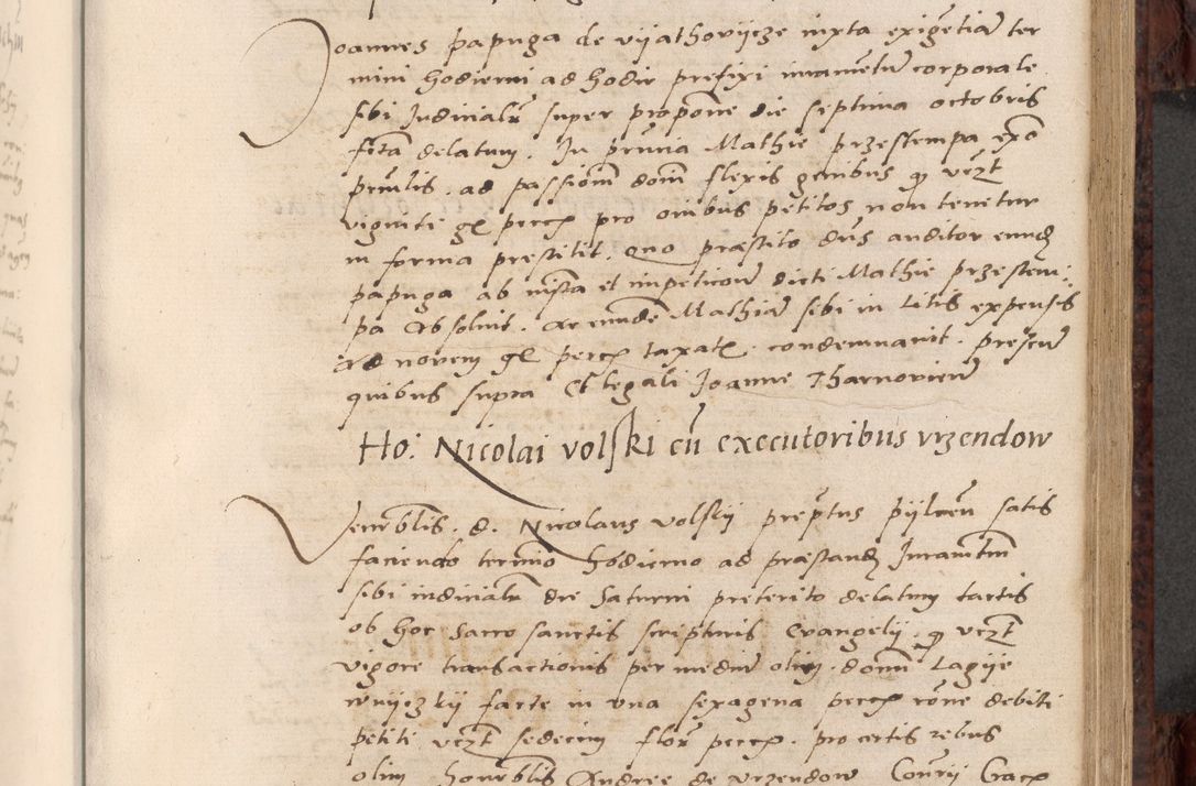 Zdjęcie nr 345 dla obiektu archiwalnego: Acta actorum causar[um sen]tenciarum tam diffinitivarum quam interlocutoriarum et obligacionum coram reverendo domino Benedicto Isdbienski cancellario Gnesnensi, cantore et vicario in spiritualibus generali Craccoviensi ad annum Domini millesimum quingentesimum quadragesimum quartum, cuius indicio est secunda, pontificatus sanctiss[imi] in Christo patris et [domi]ni nostri domini Pauli divina providencia pape tercii feliciter moderni, anno coronancionis eiusdem decimo, continuantur
