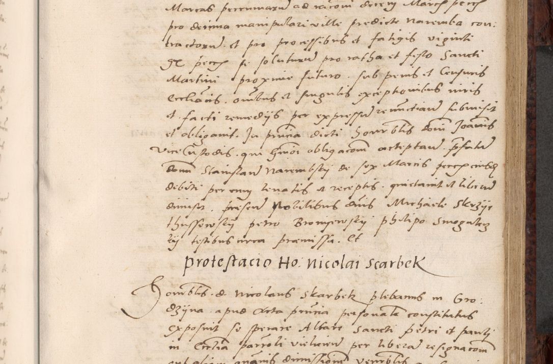 Zdjęcie nr 339 dla obiektu archiwalnego: Acta actorum causar[um sen]tenciarum tam diffinitivarum quam interlocutoriarum et obligacionum coram reverendo domino Benedicto Isdbienski cancellario Gnesnensi, cantore et vicario in spiritualibus generali Craccoviensi ad annum Domini millesimum quingentesimum quadragesimum quartum, cuius indicio est secunda, pontificatus sanctiss[imi] in Christo patris et [domi]ni nostri domini Pauli divina providencia pape tercii feliciter moderni, anno coronancionis eiusdem decimo, continuantur