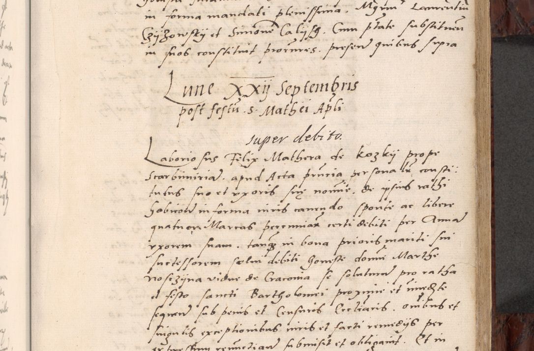 Zdjęcie nr 295 dla obiektu archiwalnego: Acta actorum causar[um sen]tenciarum tam diffinitivarum quam interlocutoriarum et obligacionum coram reverendo domino Benedicto Isdbienski cancellario Gnesnensi, cantore et vicario in spiritualibus generali Craccoviensi ad annum Domini millesimum quingentesimum quadragesimum quartum, cuius indicio est secunda, pontificatus sanctiss[imi] in Christo patris et [domi]ni nostri domini Pauli divina providencia pape tercii feliciter moderni, anno coronancionis eiusdem decimo, continuantur