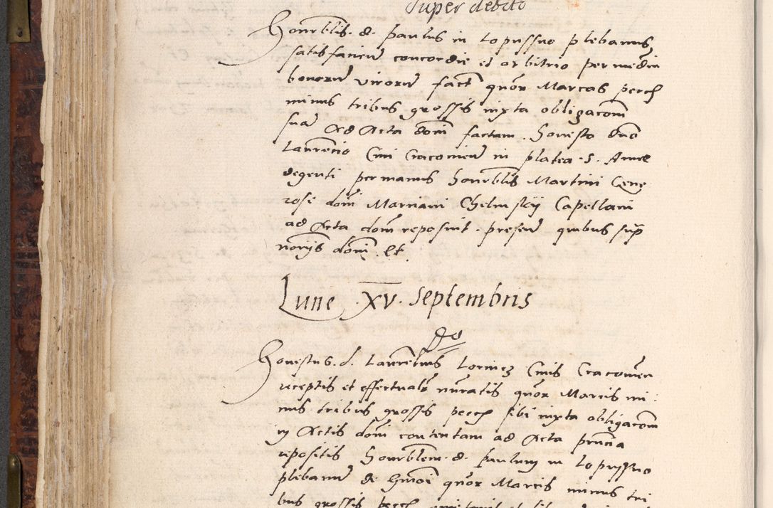 Zdjęcie nr 282 dla obiektu archiwalnego: Acta actorum causar[um sen]tenciarum tam diffinitivarum quam interlocutoriarum et obligacionum coram reverendo domino Benedicto Isdbienski cancellario Gnesnensi, cantore et vicario in spiritualibus generali Craccoviensi ad annum Domini millesimum quingentesimum quadragesimum quartum, cuius indicio est secunda, pontificatus sanctiss[imi] in Christo patris et [domi]ni nostri domini Pauli divina providencia pape tercii feliciter moderni, anno coronancionis eiusdem decimo, continuantur