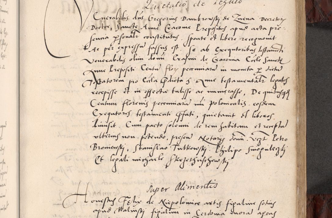 Zdjęcie nr 257 dla obiektu archiwalnego: Acta actorum causar[um sen]tenciarum tam diffinitivarum quam interlocutoriarum et obligacionum coram reverendo domino Benedicto Isdbienski cancellario Gnesnensi, cantore et vicario in spiritualibus generali Craccoviensi ad annum Domini millesimum quingentesimum quadragesimum quartum, cuius indicio est secunda, pontificatus sanctiss[imi] in Christo patris et [domi]ni nostri domini Pauli divina providencia pape tercii feliciter moderni, anno coronancionis eiusdem decimo, continuantur