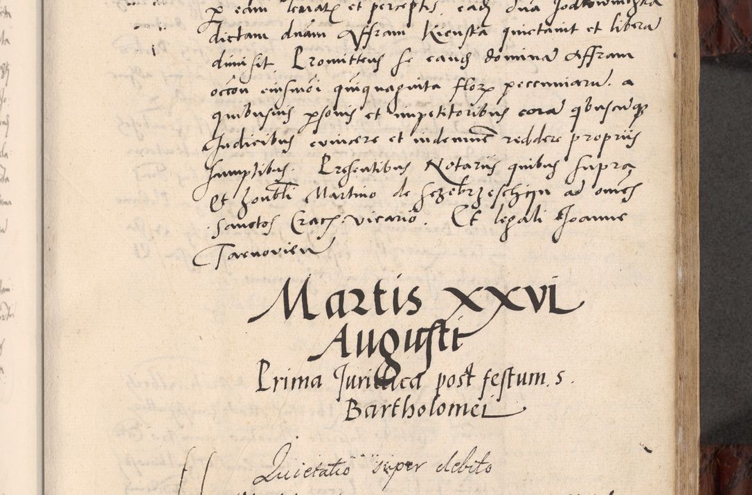 Zdjęcie nr 237 dla obiektu archiwalnego: Acta actorum causar[um sen]tenciarum tam diffinitivarum quam interlocutoriarum et obligacionum coram reverendo domino Benedicto Isdbienski cancellario Gnesnensi, cantore et vicario in spiritualibus generali Craccoviensi ad annum Domini millesimum quingentesimum quadragesimum quartum, cuius indicio est secunda, pontificatus sanctiss[imi] in Christo patris et [domi]ni nostri domini Pauli divina providencia pape tercii feliciter moderni, anno coronancionis eiusdem decimo, continuantur
