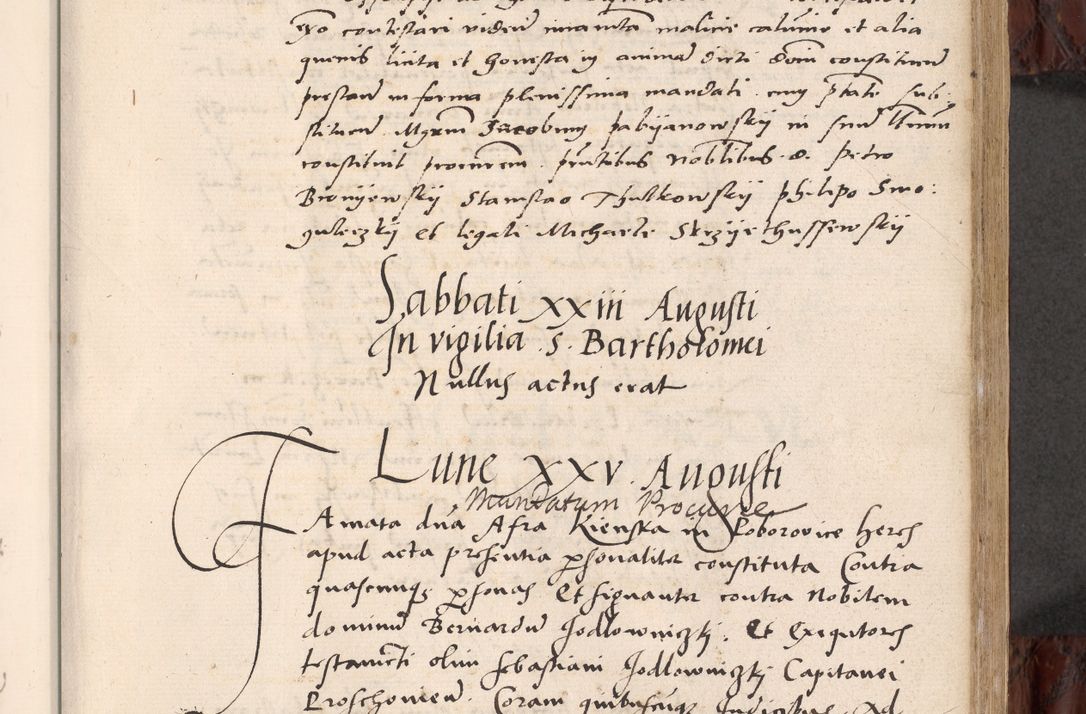 Zdjęcie nr 235 dla obiektu archiwalnego: Acta actorum causar[um sen]tenciarum tam diffinitivarum quam interlocutoriarum et obligacionum coram reverendo domino Benedicto Isdbienski cancellario Gnesnensi, cantore et vicario in spiritualibus generali Craccoviensi ad annum Domini millesimum quingentesimum quadragesimum quartum, cuius indicio est secunda, pontificatus sanctiss[imi] in Christo patris et [domi]ni nostri domini Pauli divina providencia pape tercii feliciter moderni, anno coronancionis eiusdem decimo, continuantur